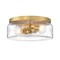 Designers Fountain Rose Marie 13 in. 2-Light Brushed Gold Mid-Century Modern Semi Flush Mount with Rippled Glass Shade D323M-FM-BG - alternate 3